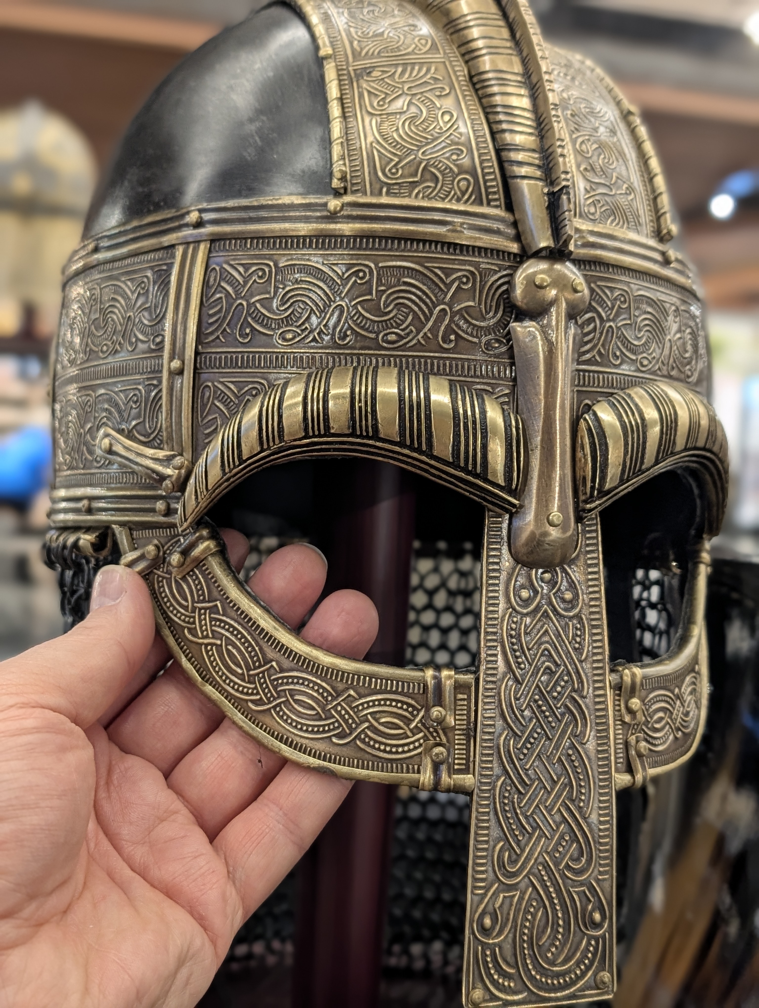 Valsgärde Viking Helmet Replica – Early Norse Warrior Helmet with Bronze & Steel Details