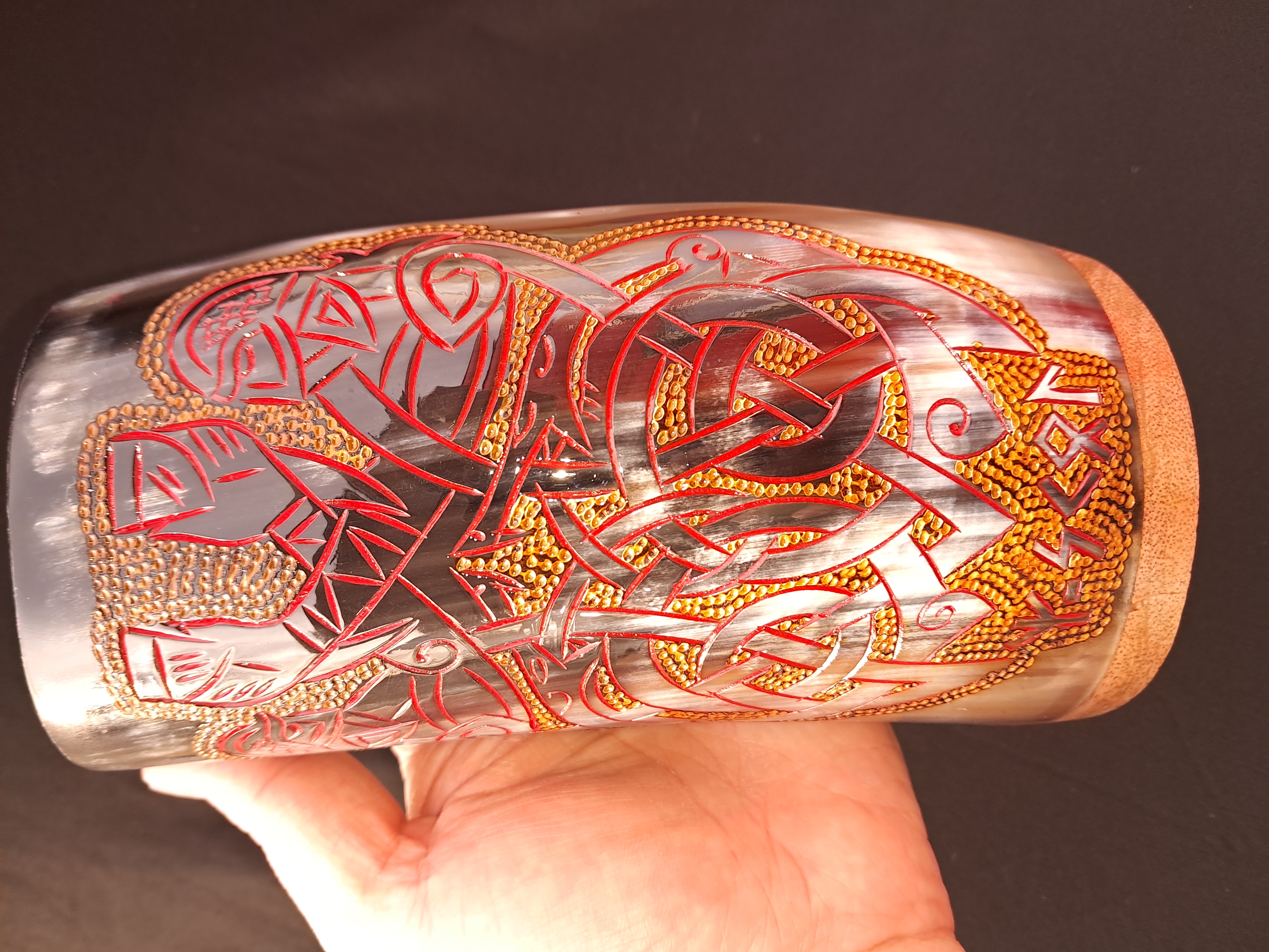 Norse Brotherhood – Viking Drinking Horn Tankard | Algiz-Rune Art