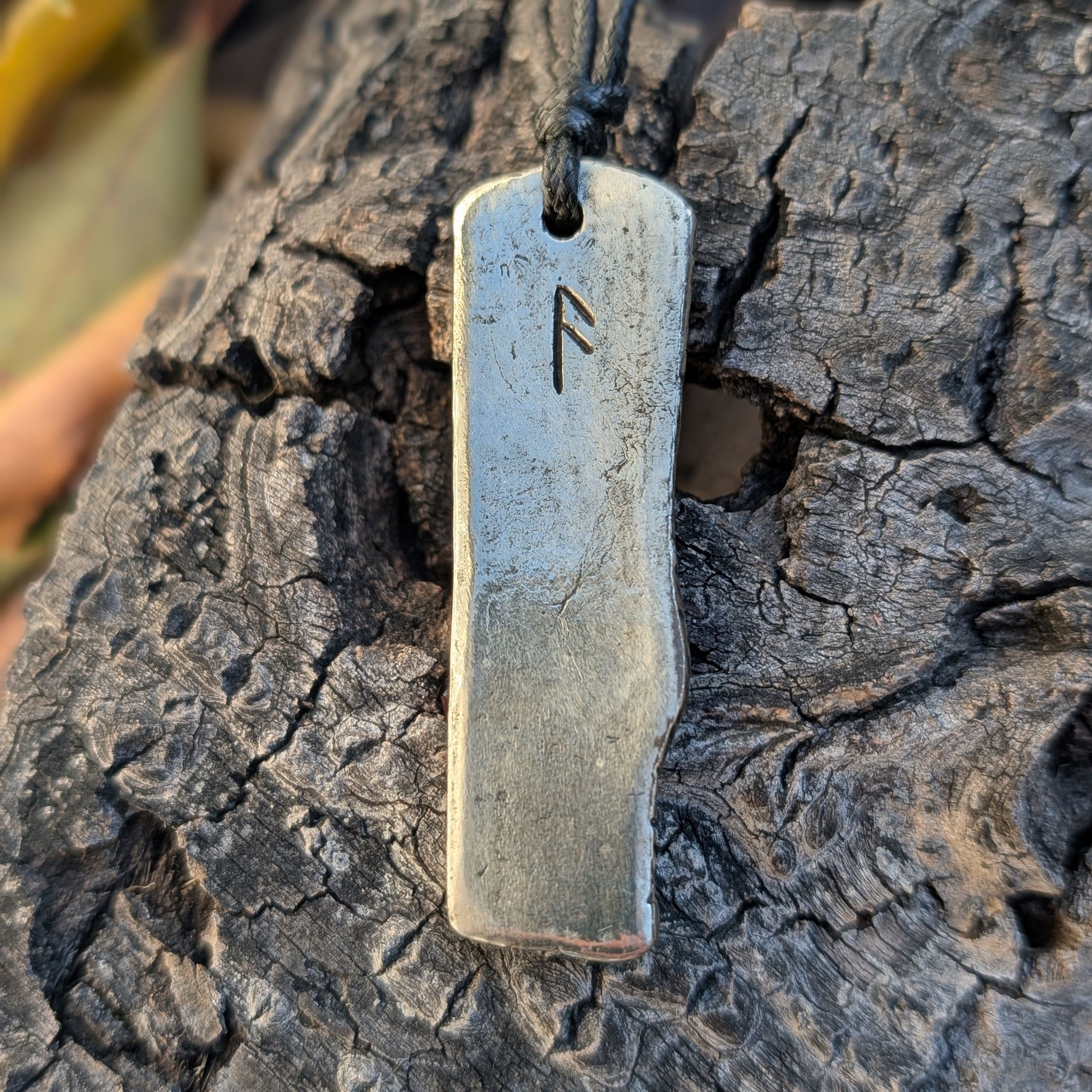 Norse Wolf Amulet – Handcrafted Viking Warrior Pendant with Bind Rune