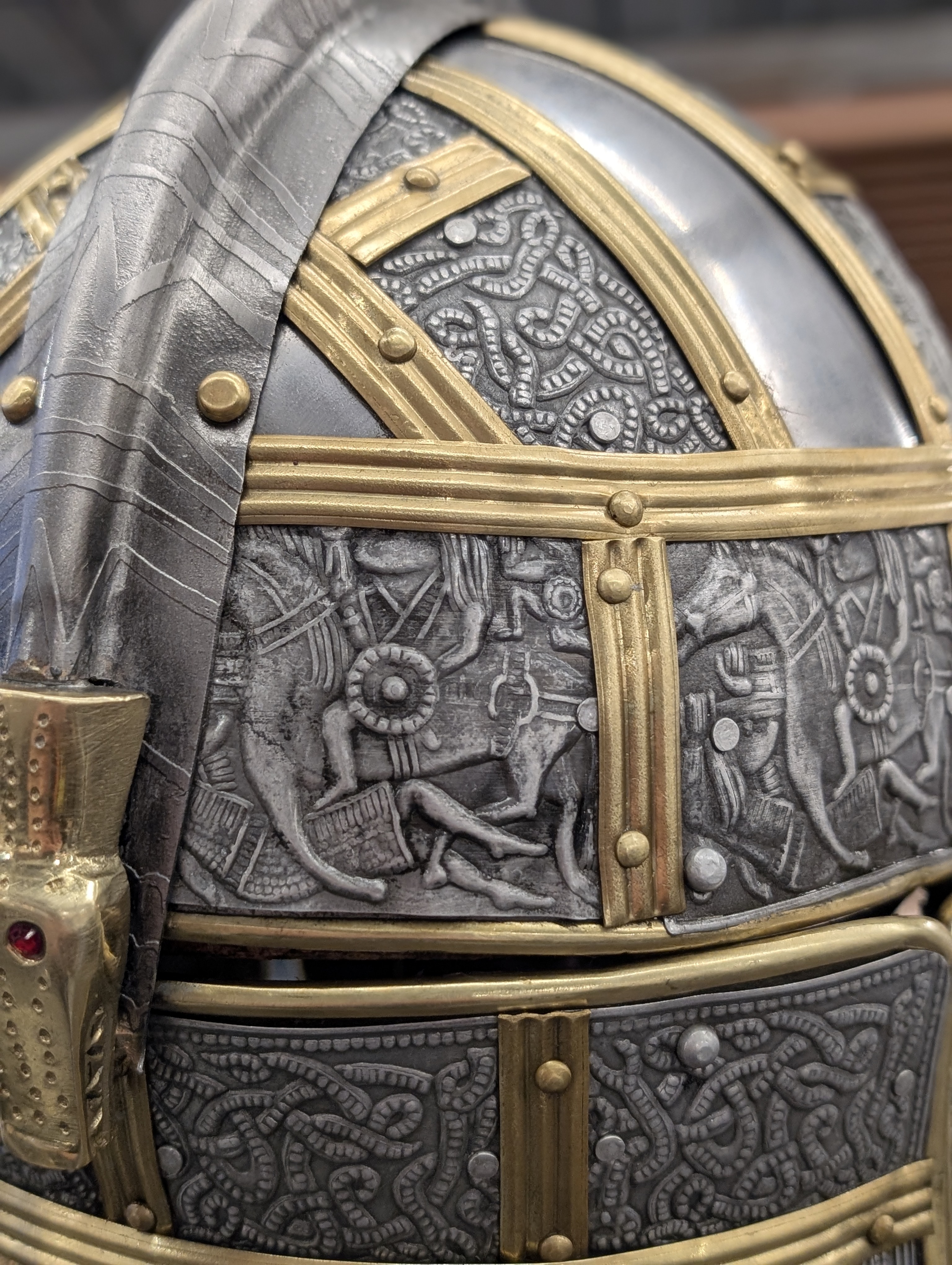 Leather Helmet Interior with Buckle Strap