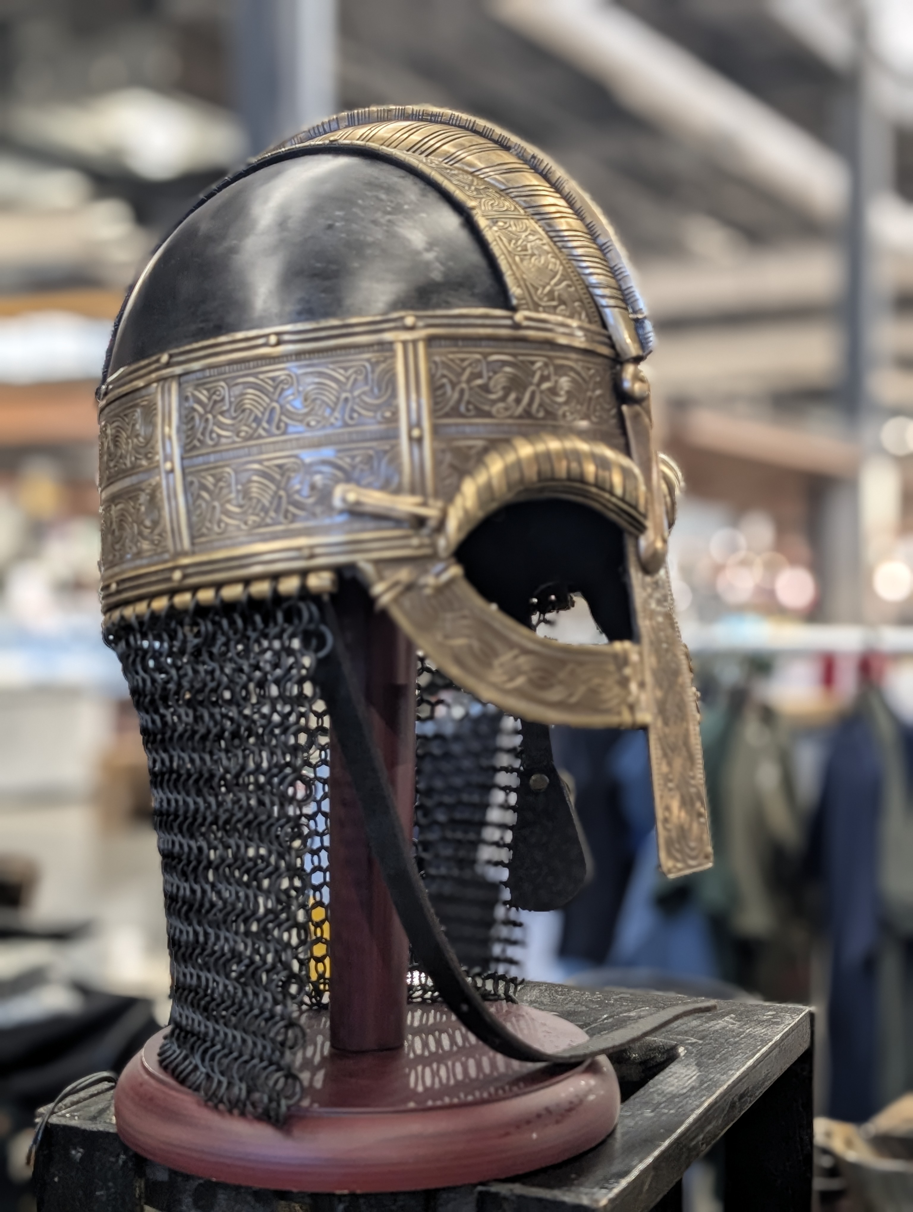 Valsgärde Viking Helmet Replica – Early Norse Warrior Helmet with Bronze & Steel Details