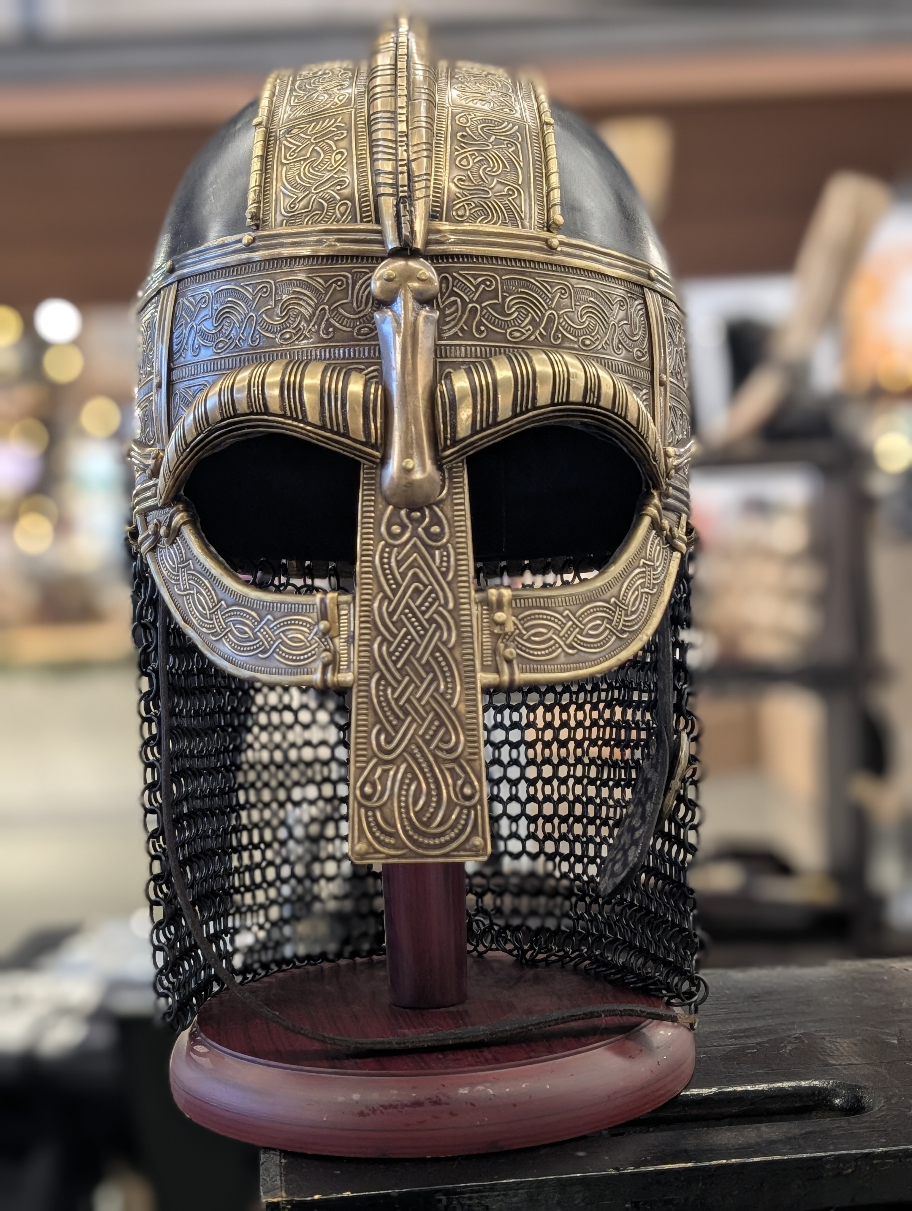 Valsgärde Viking Helmet Replica – Early Norse Warrior Helmet with Bronze & Steel Details