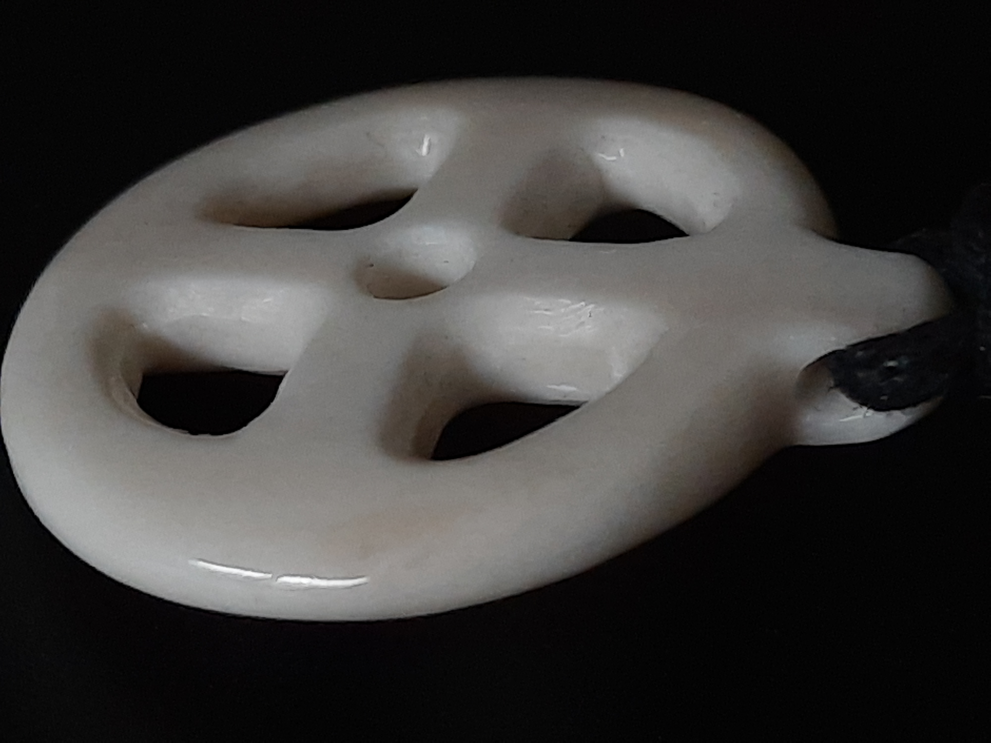 Hand-Carved Solar Amulet / Sun Cross – Natural Bone Pendant