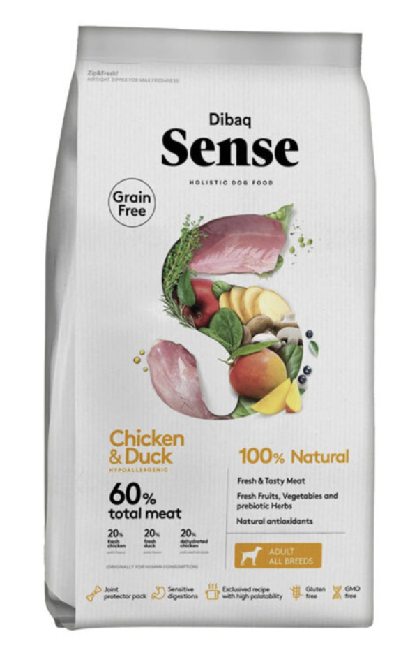 Dibaq Sense Holistic Dog Food Pato, Pollo y Mango
