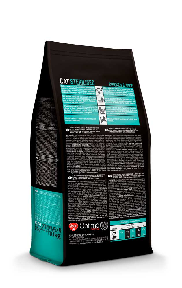 Optima Nova Sterilised Adult Pollo y Arroz