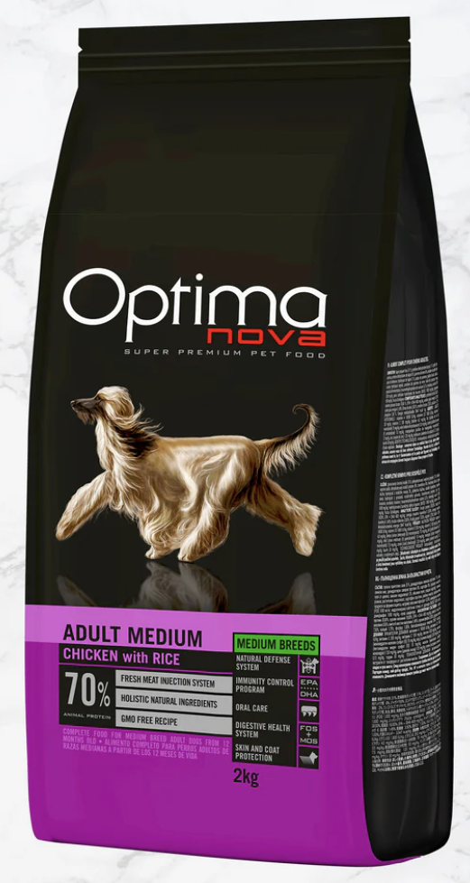 Optima Nova Adult Medium Pollo y Arroz 