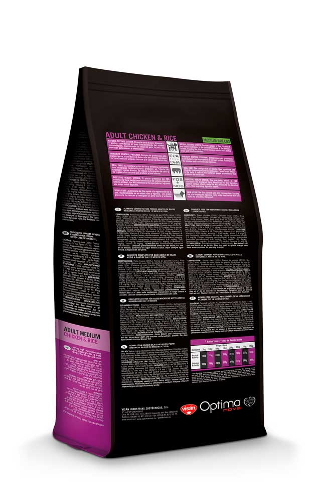 Optima Nova Adult Medium Pollo y Arroz 