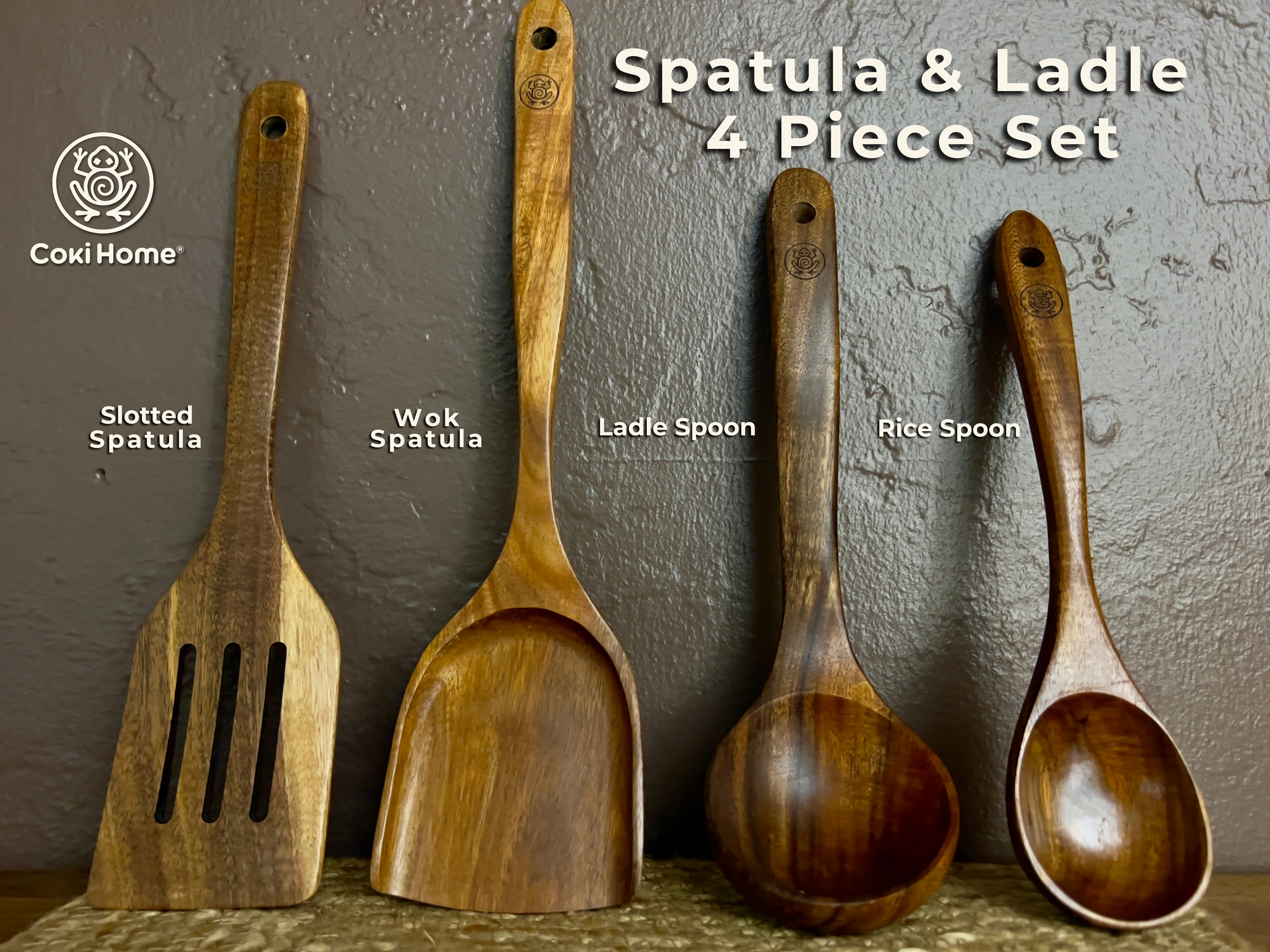 Spatula & Ladle Spoon 4 piece Gift Set