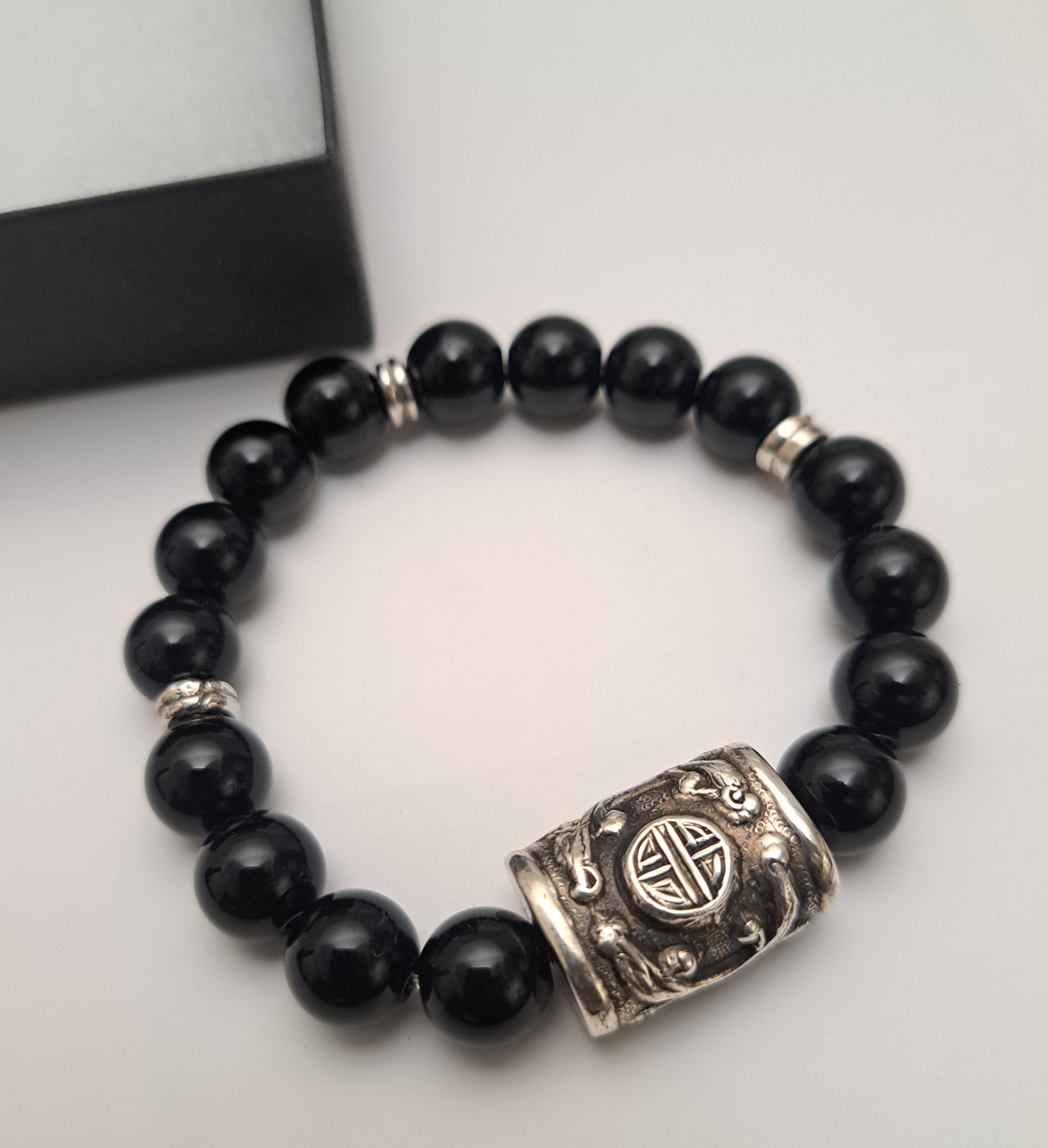 Black Onyx Bead Bracelet