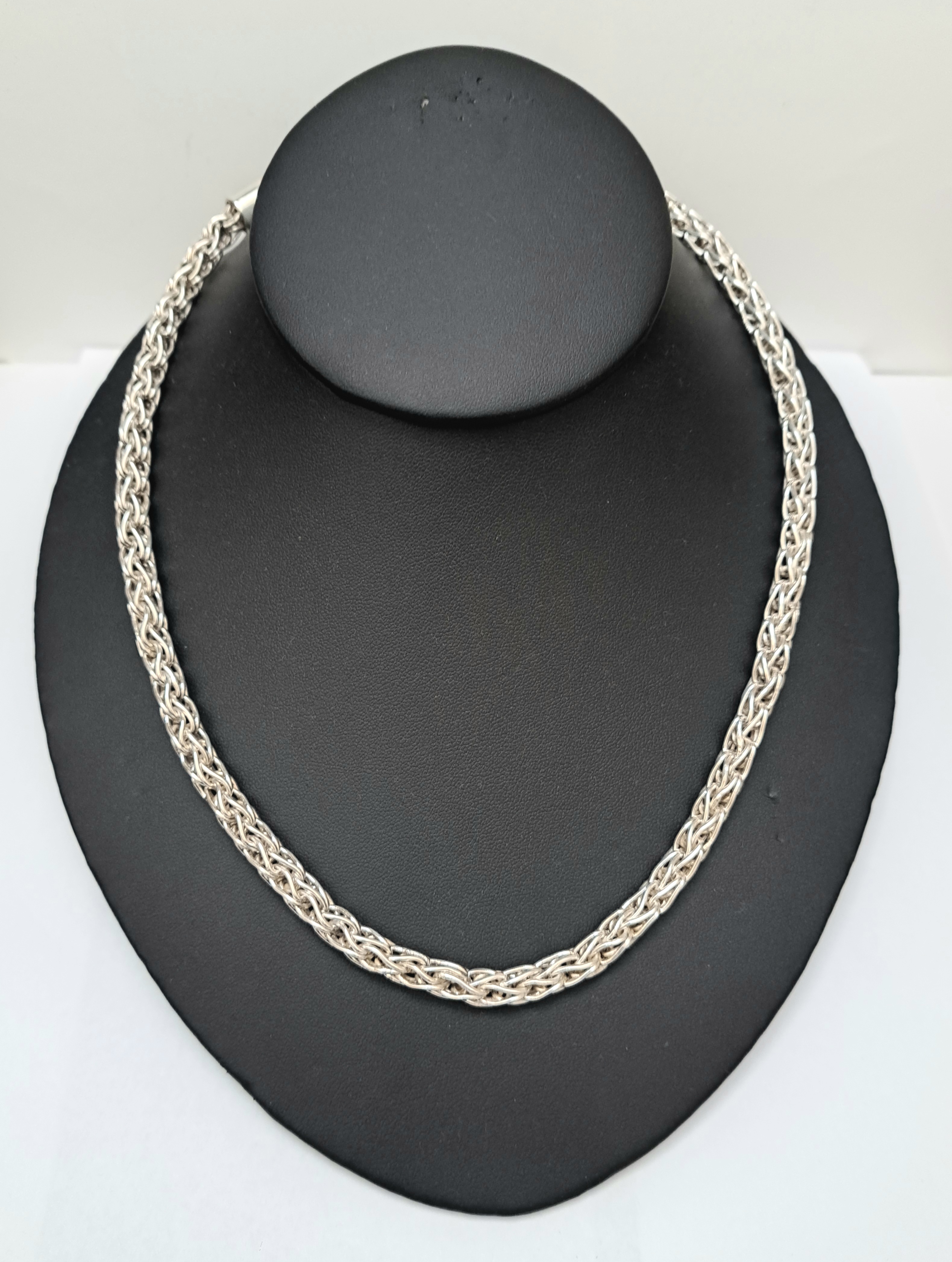 Sterling Silver Byzantine Chain Necklace