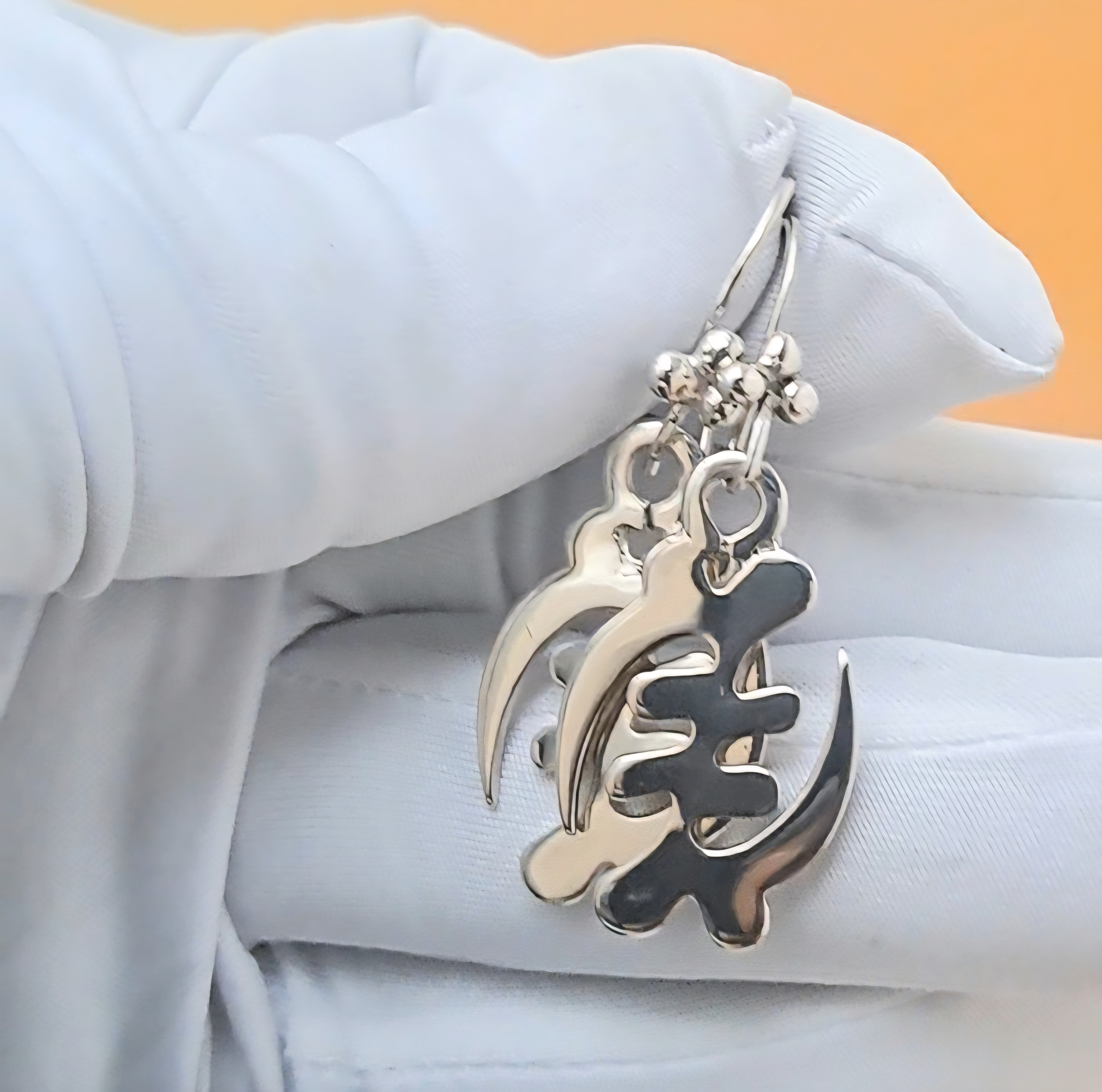 Gye Nyame Sterling Silver Earrings 