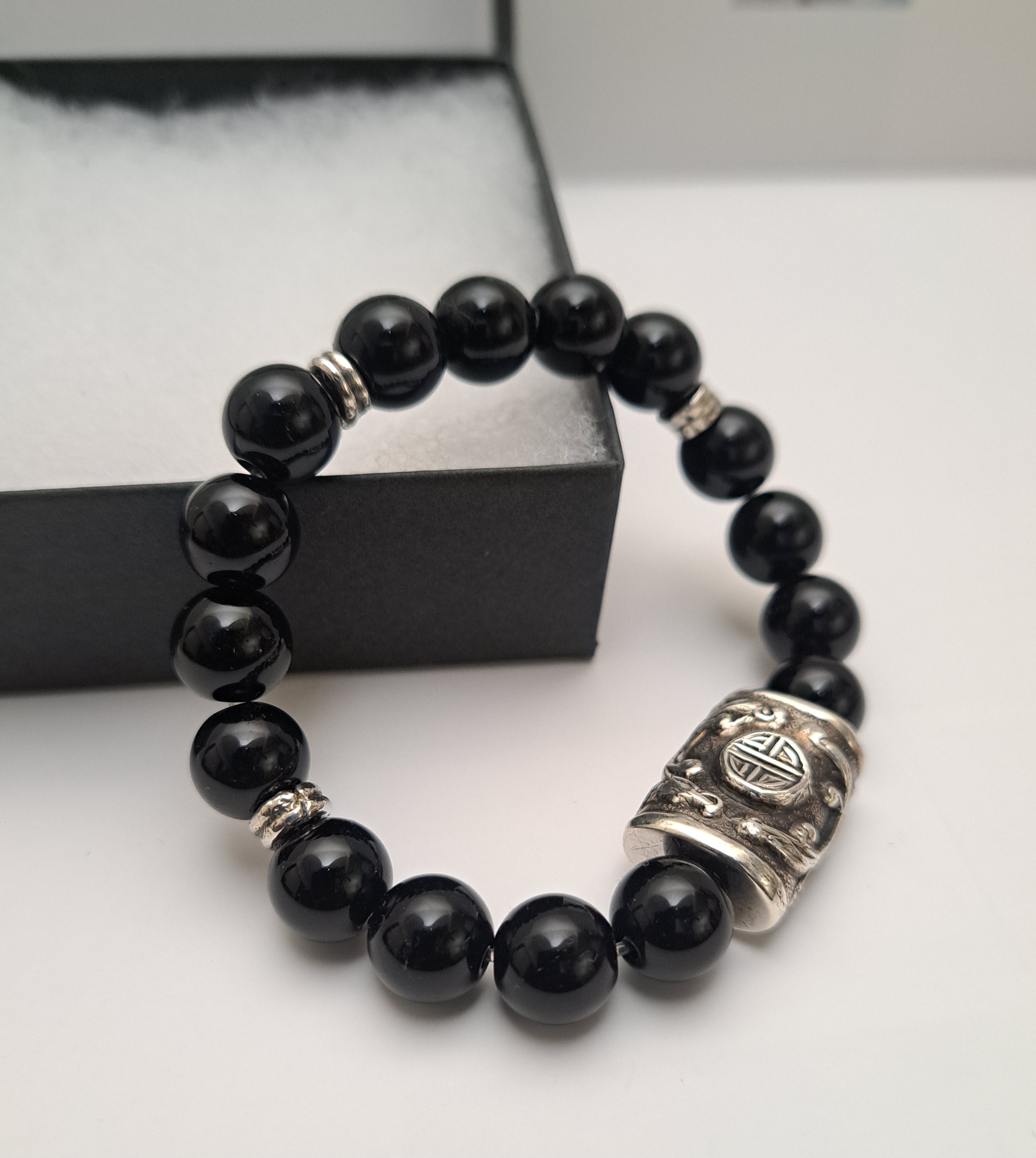 Black Onyx Bead Bracelet