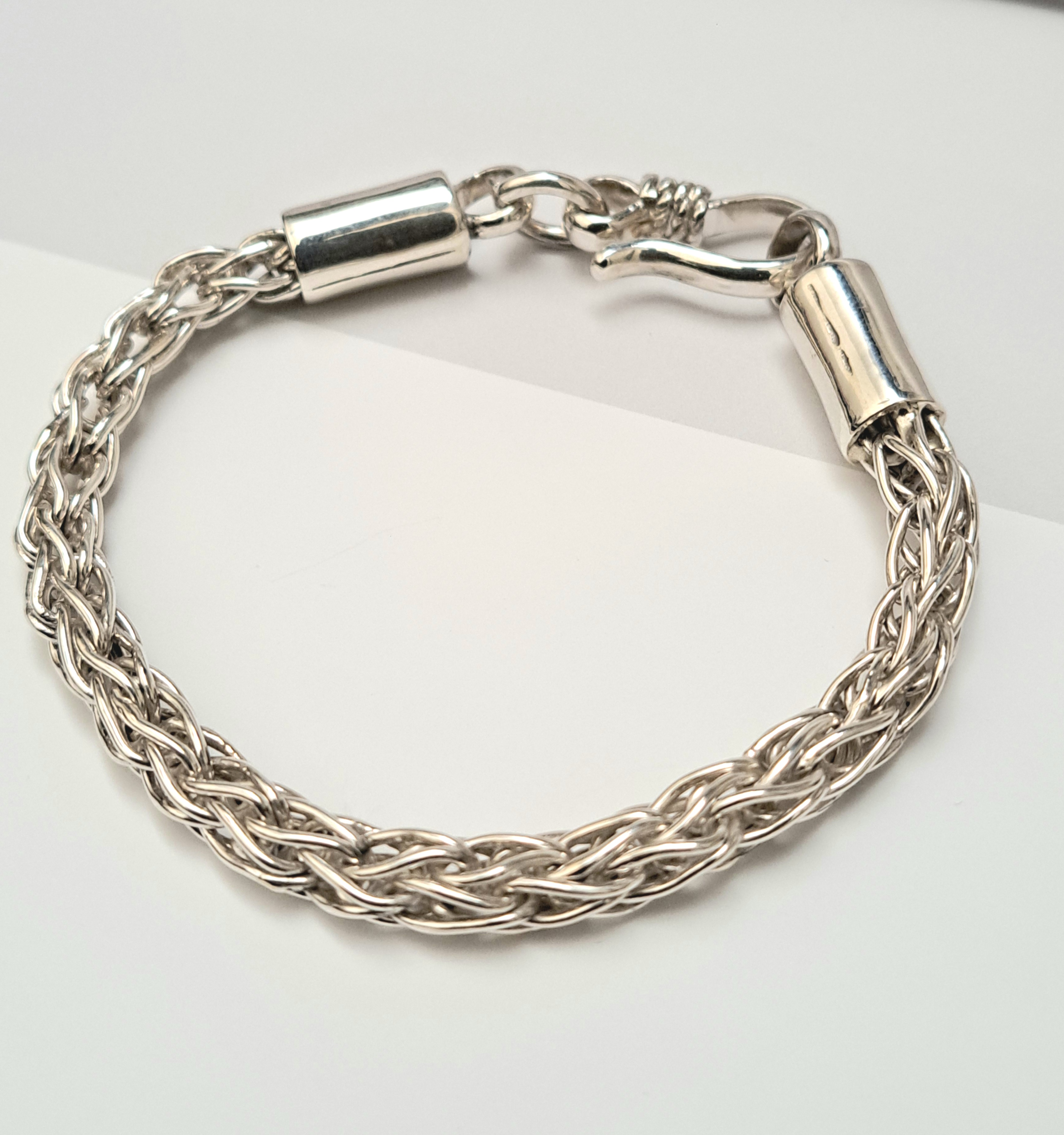 Handcrafted 925 Sterling Silver Chain Bracelet