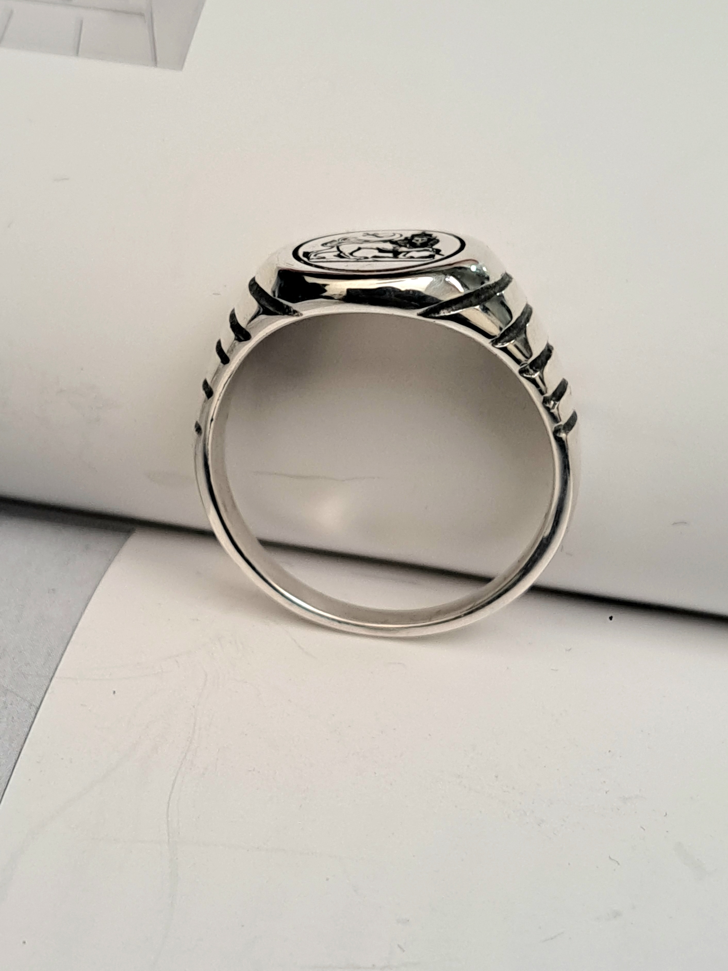 Sterling Silver Lion of Judah Signet Ring