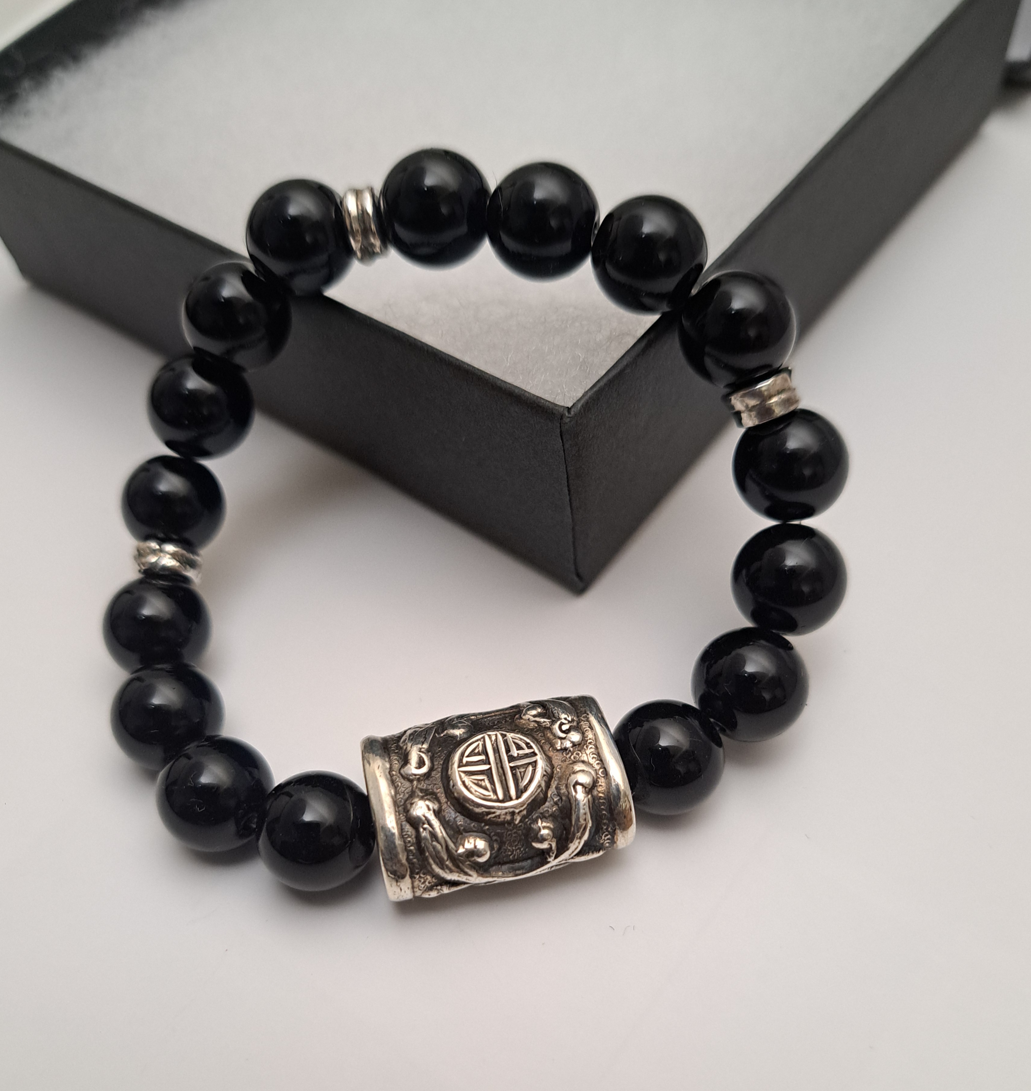 Black Onyx Bead Bracelet