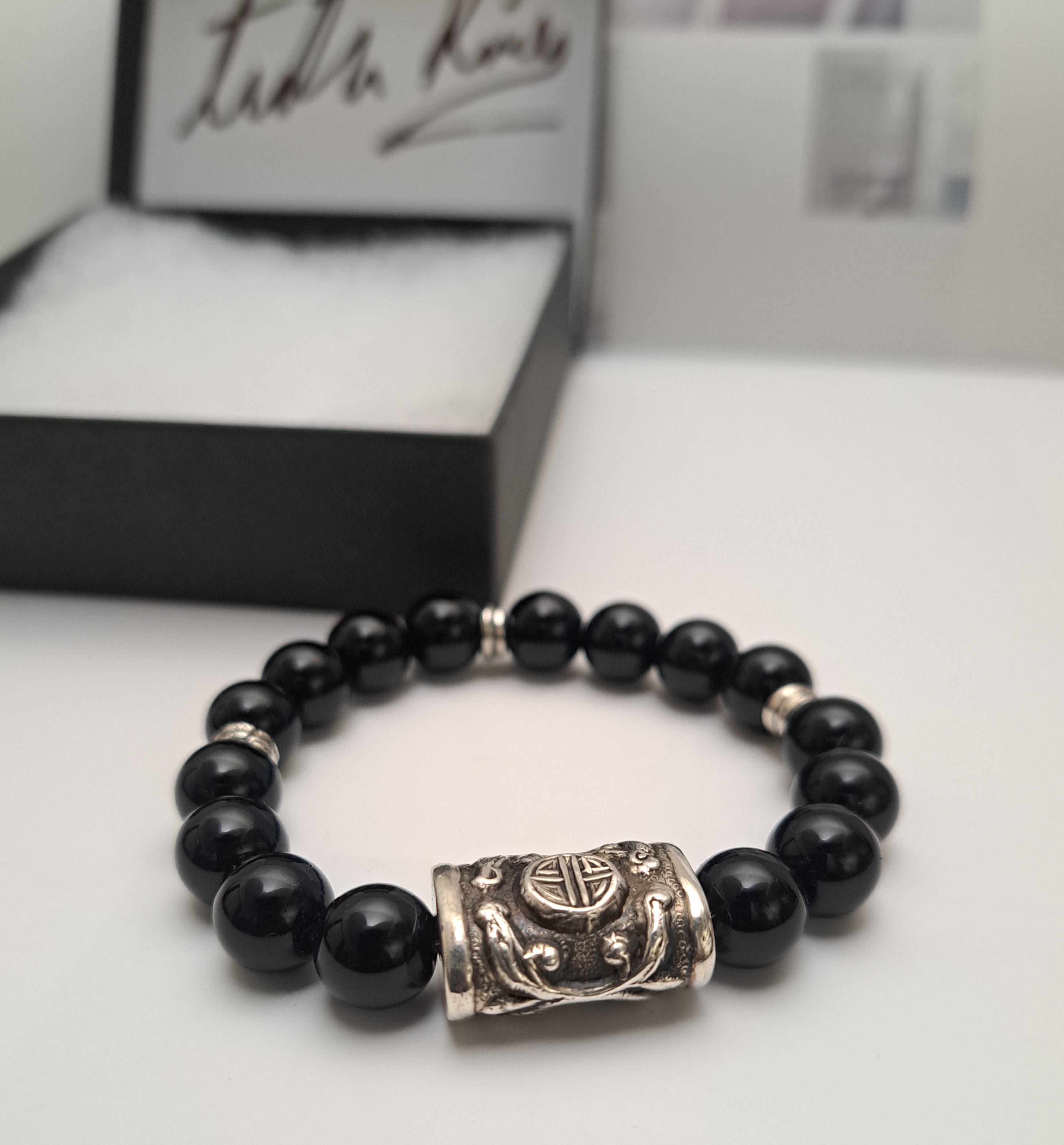 Black Onyx Bead Bracelet