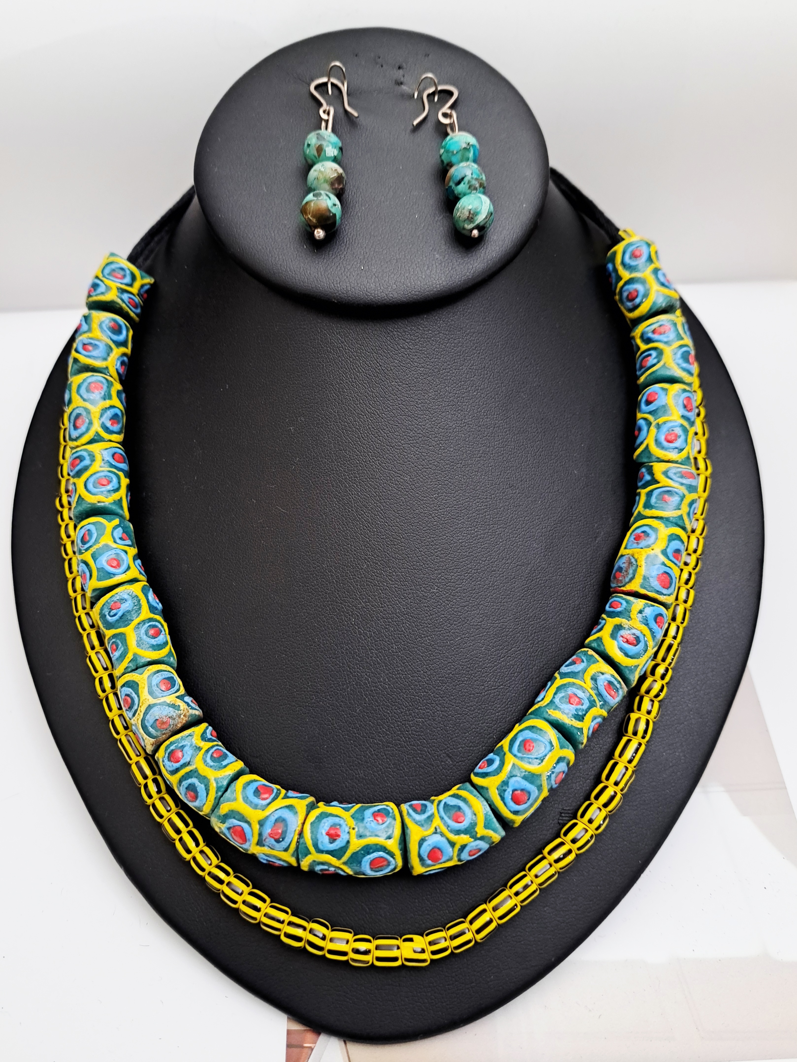 Handcrafted Krobo Beaded Jewelry Set