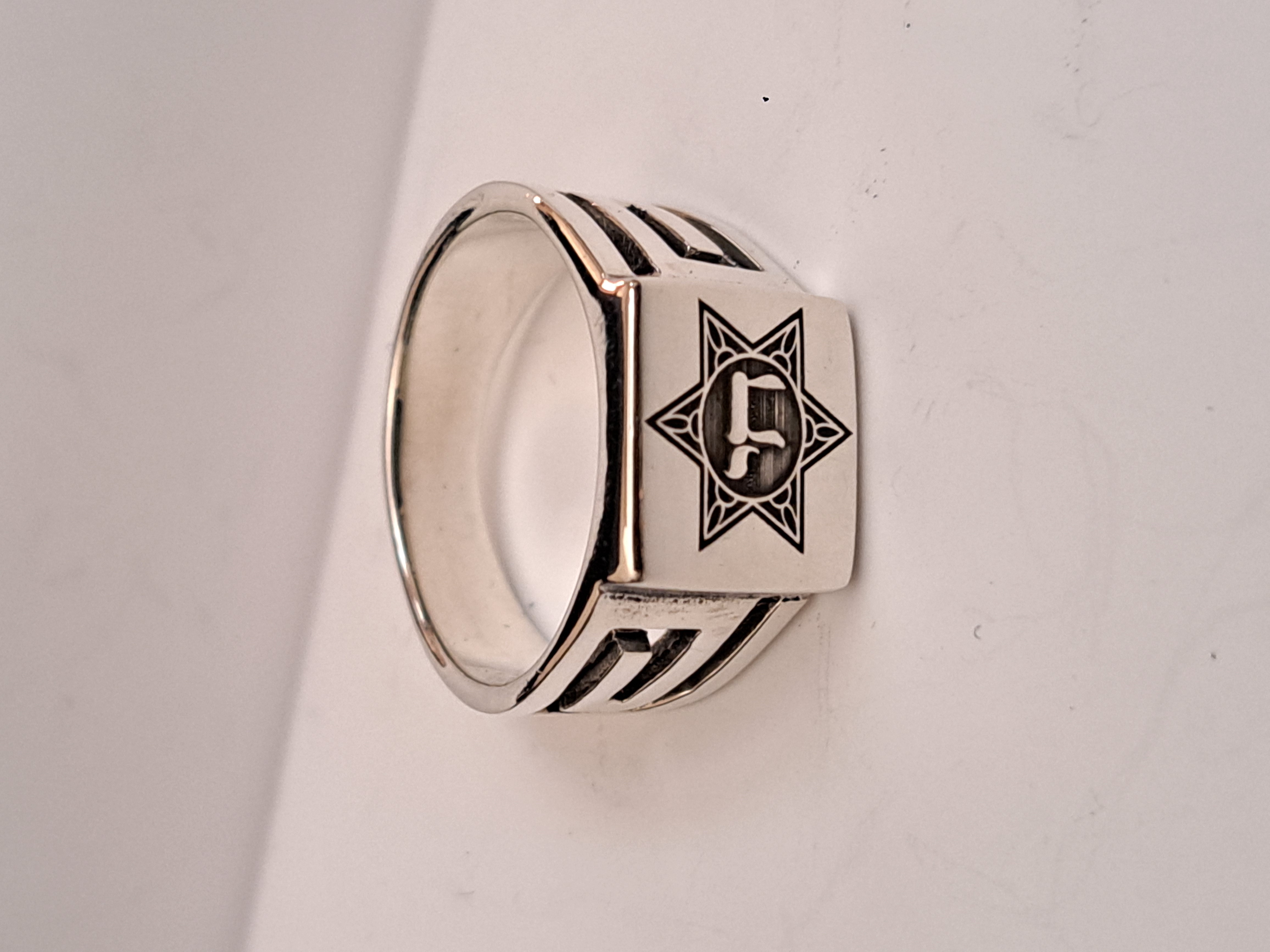 Star of David Chai Sterling Silver Ring