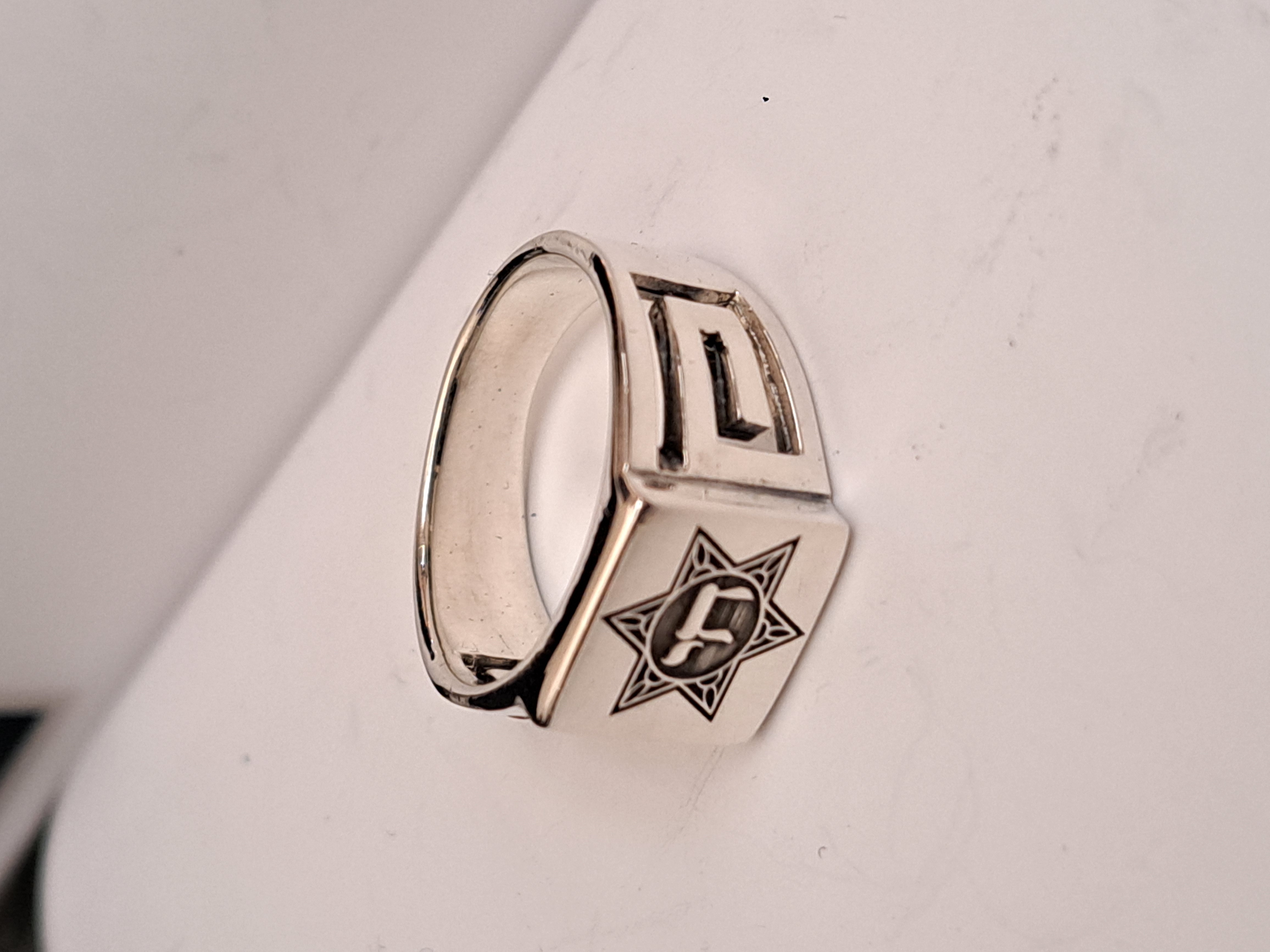 Star of David Chai Sterling Silver Ring