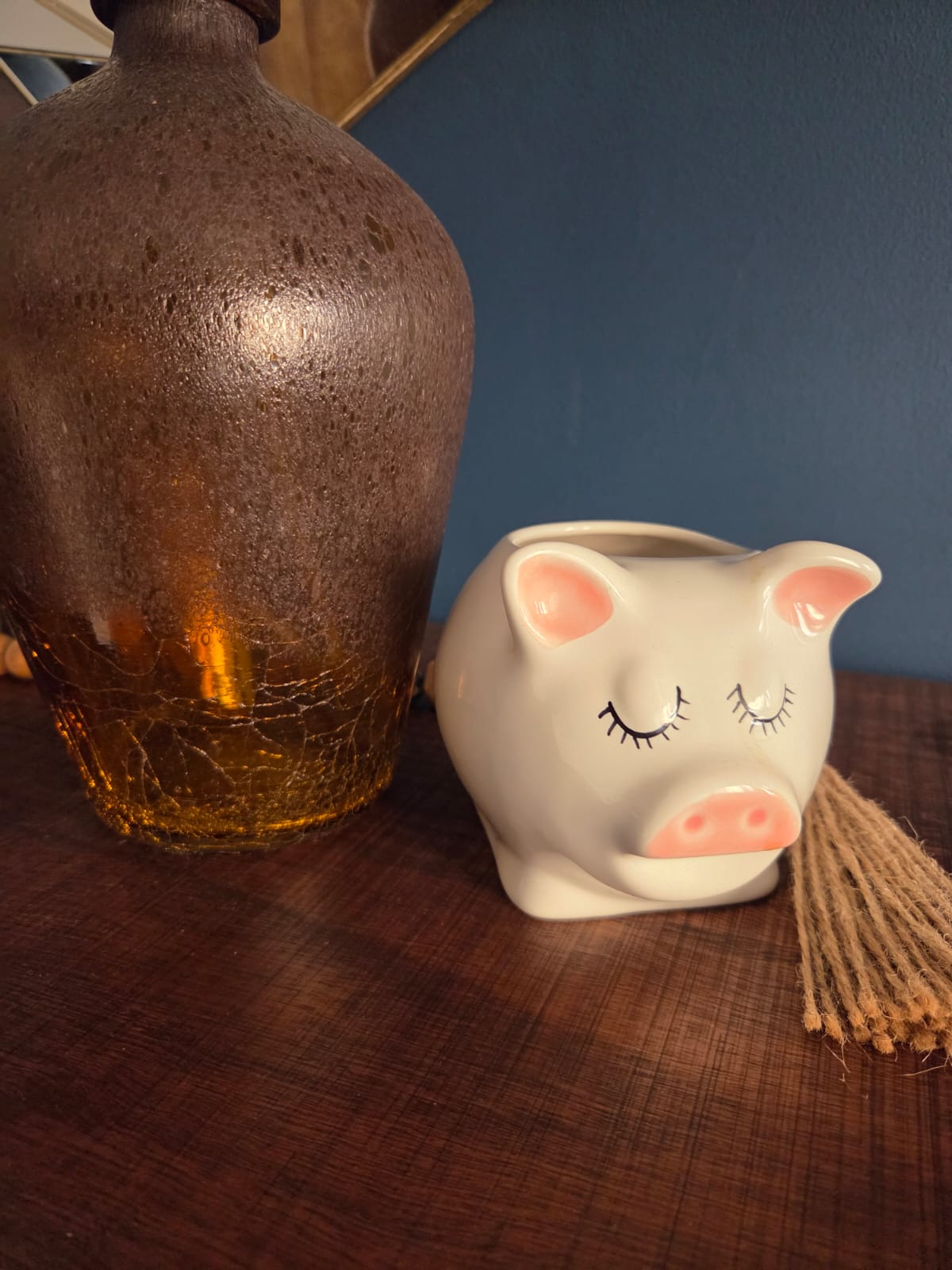  Maceta de cerámica cerdito