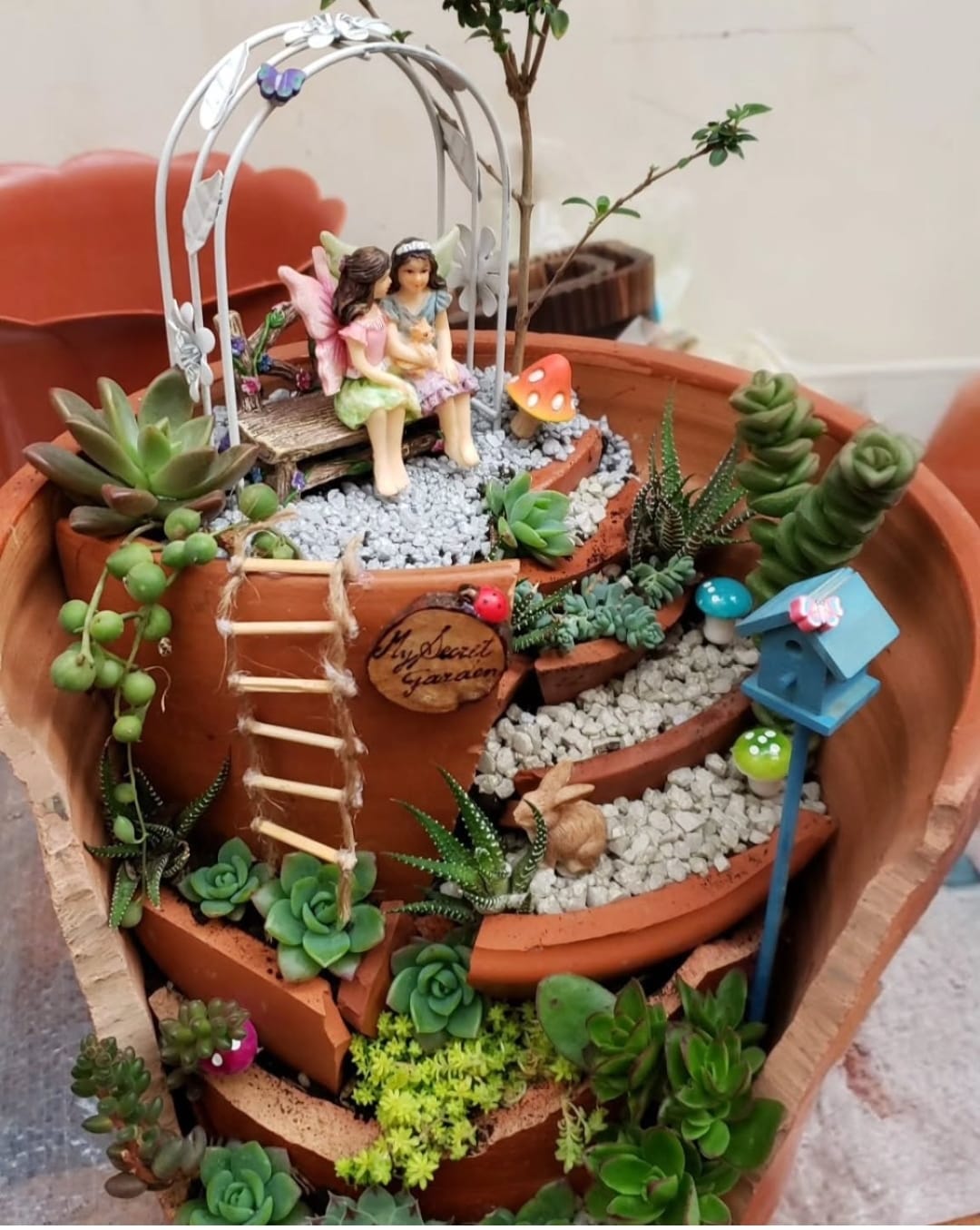 Maceta de jardín de hadas