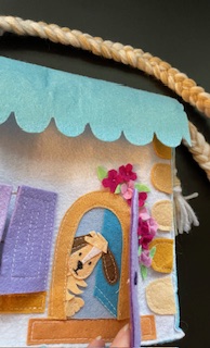 Little Girl's Blue Felt Purse