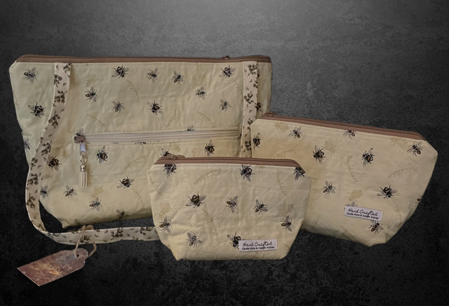 Bee Print 3 Piece Pouch Set