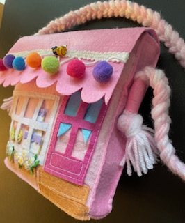 Little Girl's Pink Felt Purse