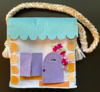 Little Girl's Blue Felt Purse