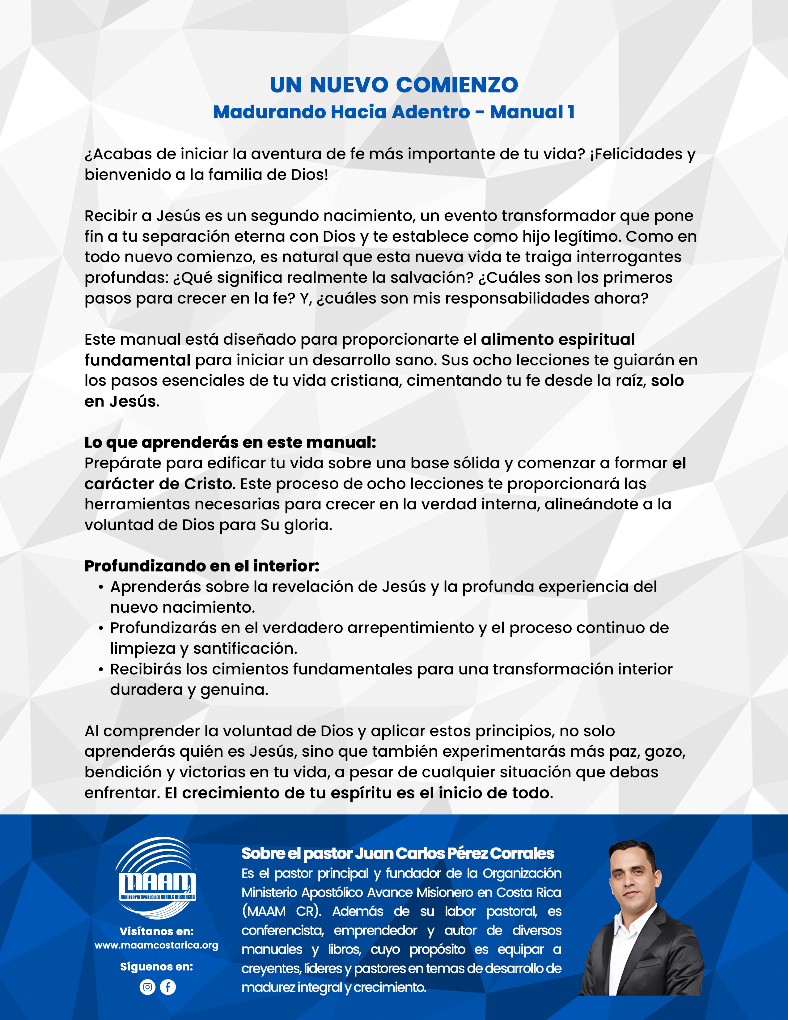 Un Nuevo Comienzo – Madurando Hacia Afuera – Manual 1