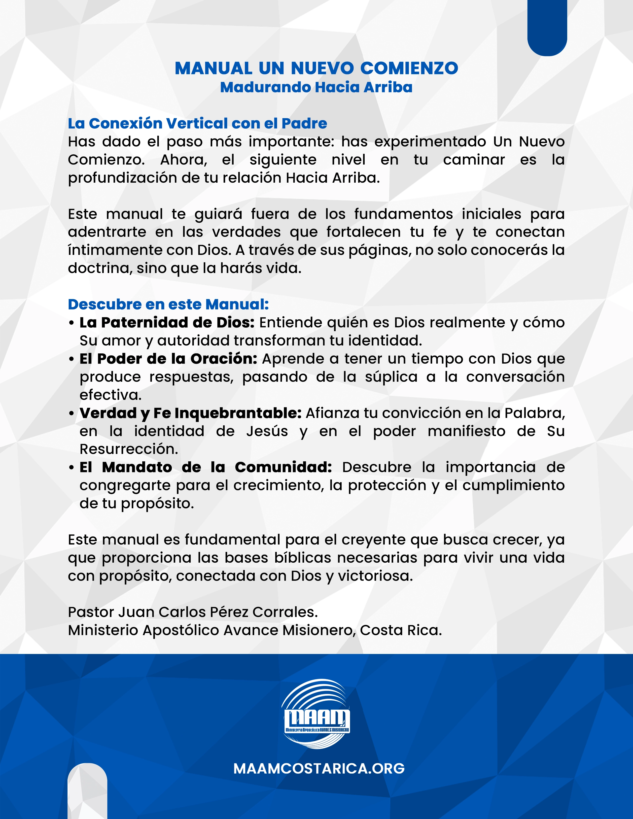 Un Nuevo Comienzo – Madurando Hacia Afuera – Manual 3