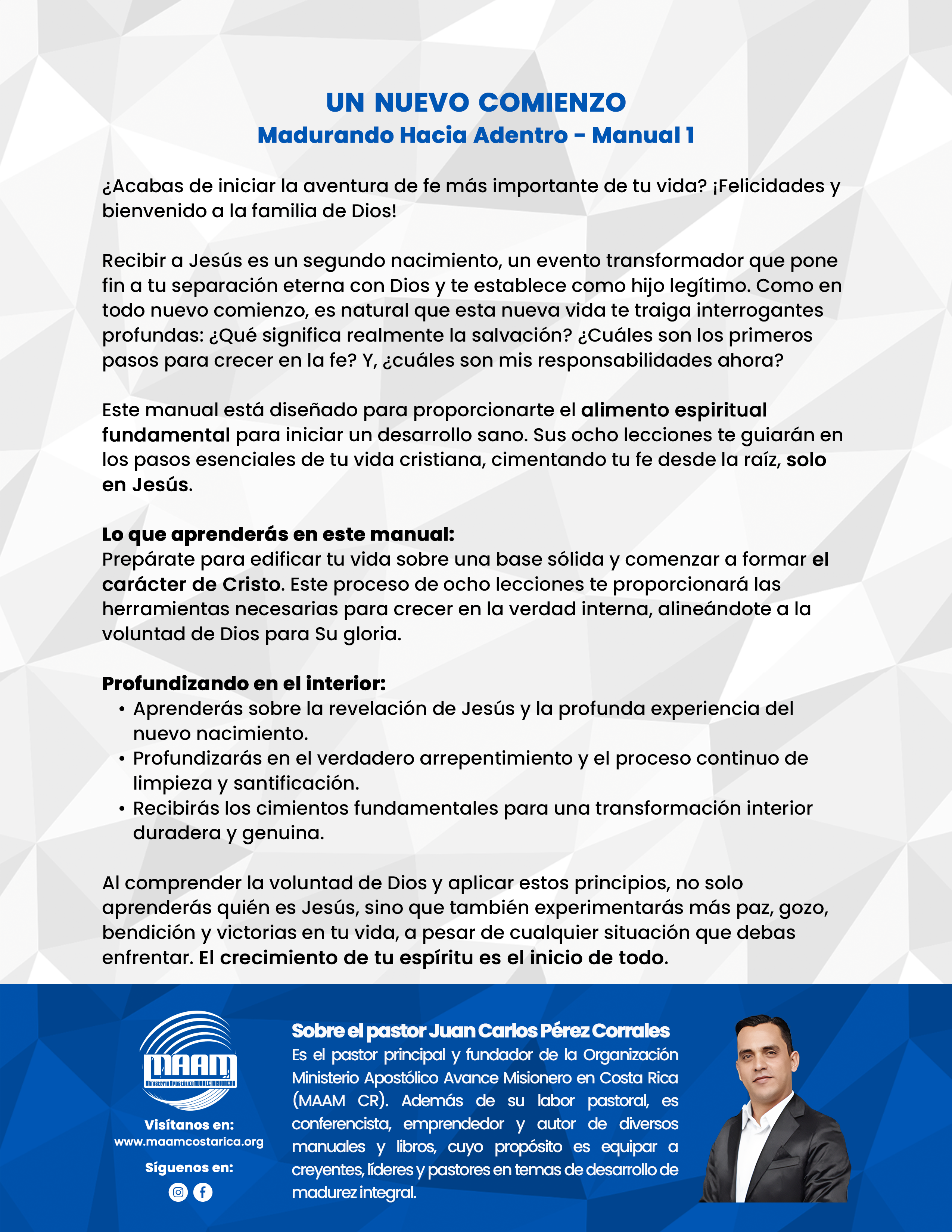 Un nuevo comienzo — Madurando Hacia Adentro — Manual 1