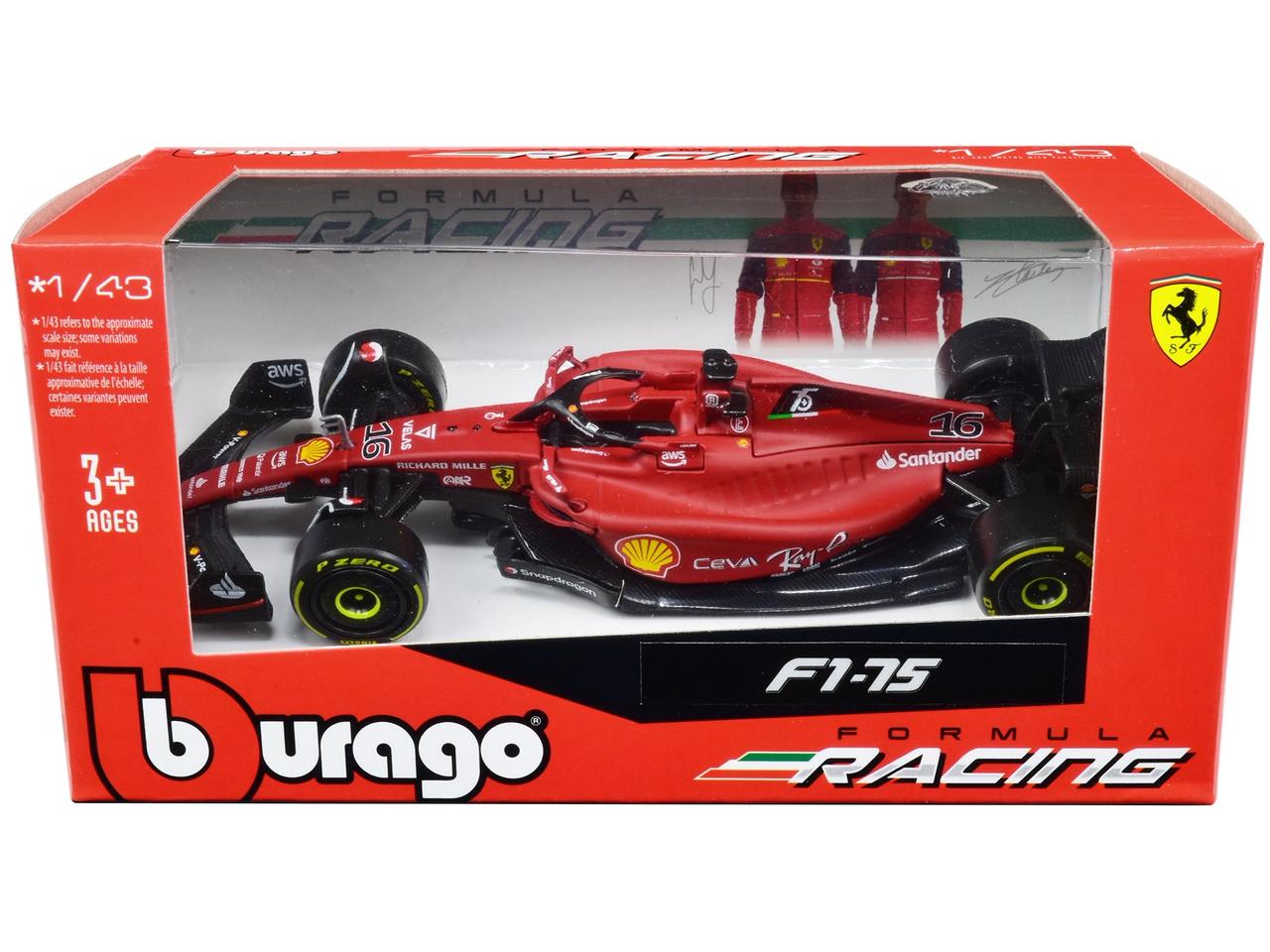 Bburago Ferrari F1-75 Diecast Model Car 1:43