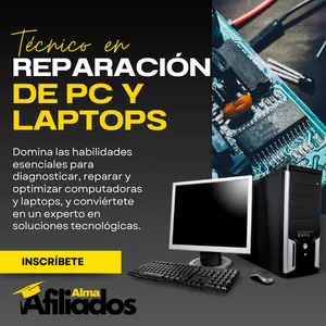  Técnico en Instalación, Reparación y Mantenimiento de PC y Laptops