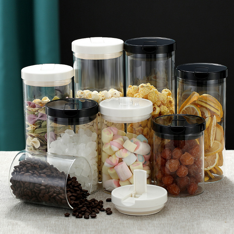Transparent Glass Storage Containers with Snap Lid
