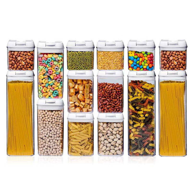 Set of airtight food storage containers