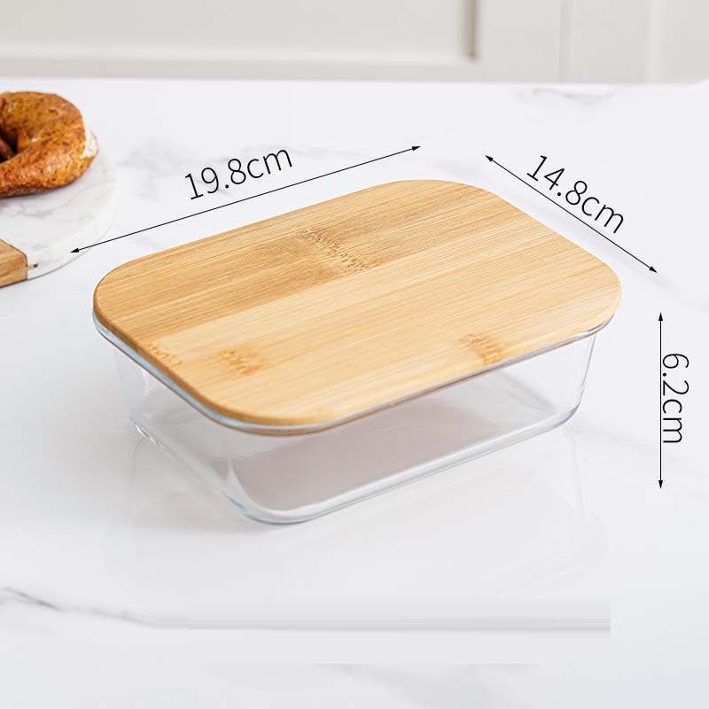 Glass Food Storage Containers with Bamboo Lids