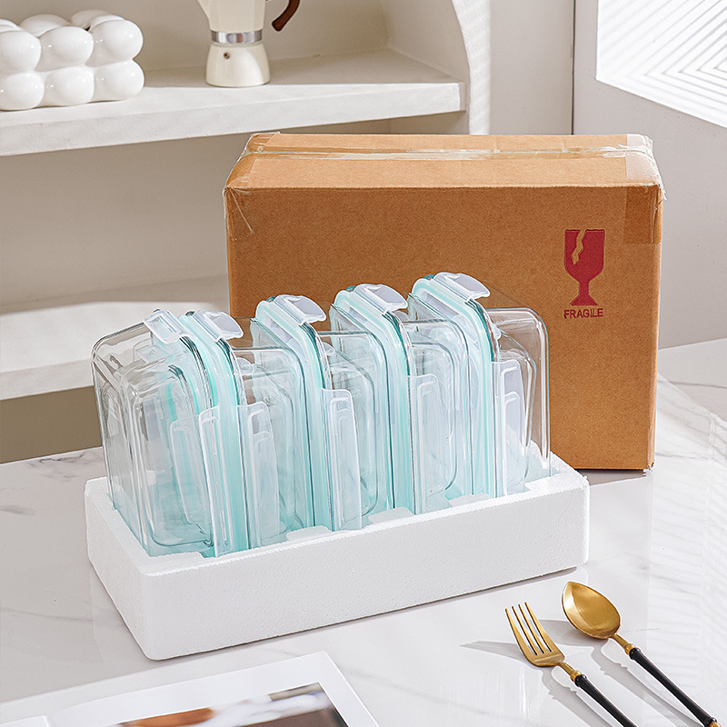 Stackable Glass Food Storage Container 5 pack Set