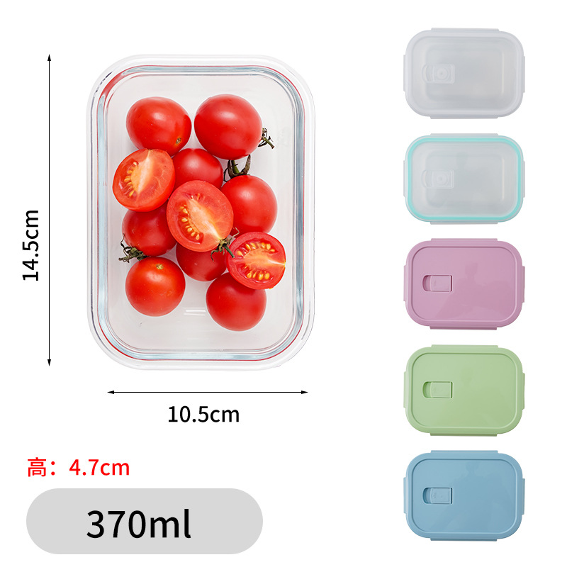 Stackable Glass Food Storage Containers with air hole lid