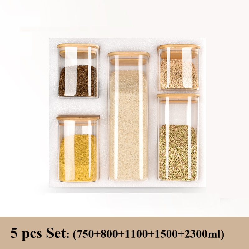 Glass Spice Jar set