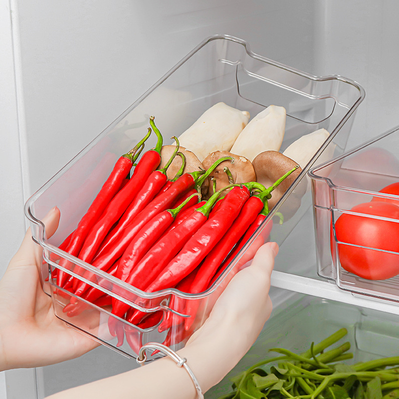 Clear friedge organizer plastic Storage Bin