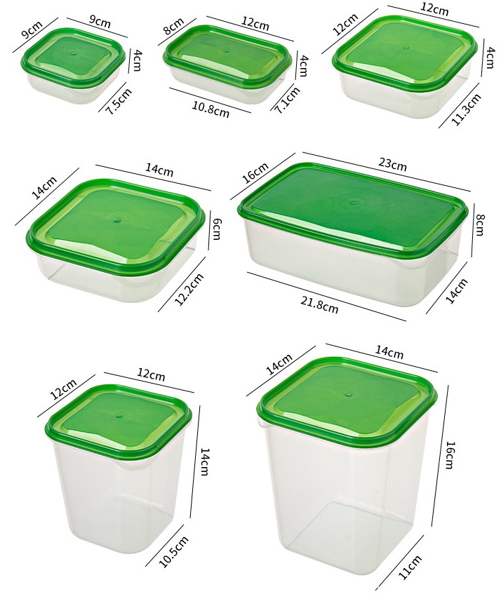Cheap Plastic Food Storage Containers 17 pieces set