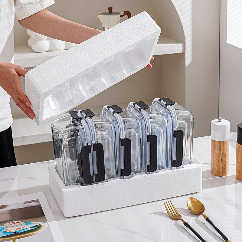 Glass Food Storage Containers set with Lockable Lid