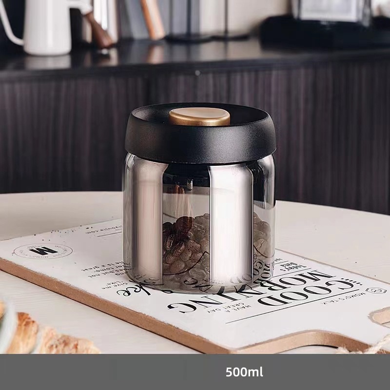 Glass Storage Canisters with vacuum Lid