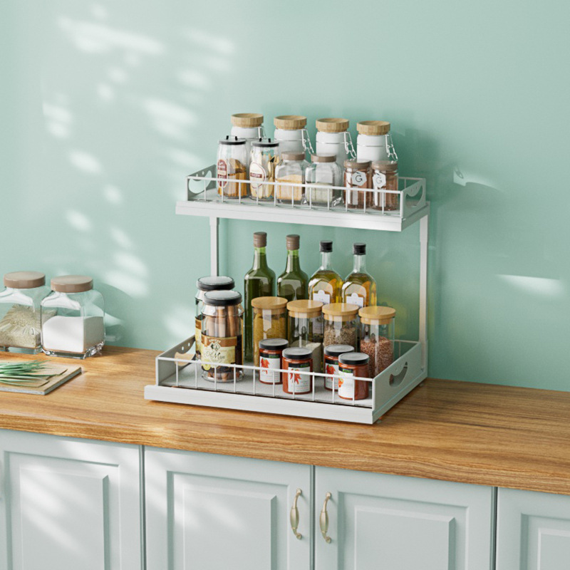 Two-Tier Metal Storage Rack undersink organizer