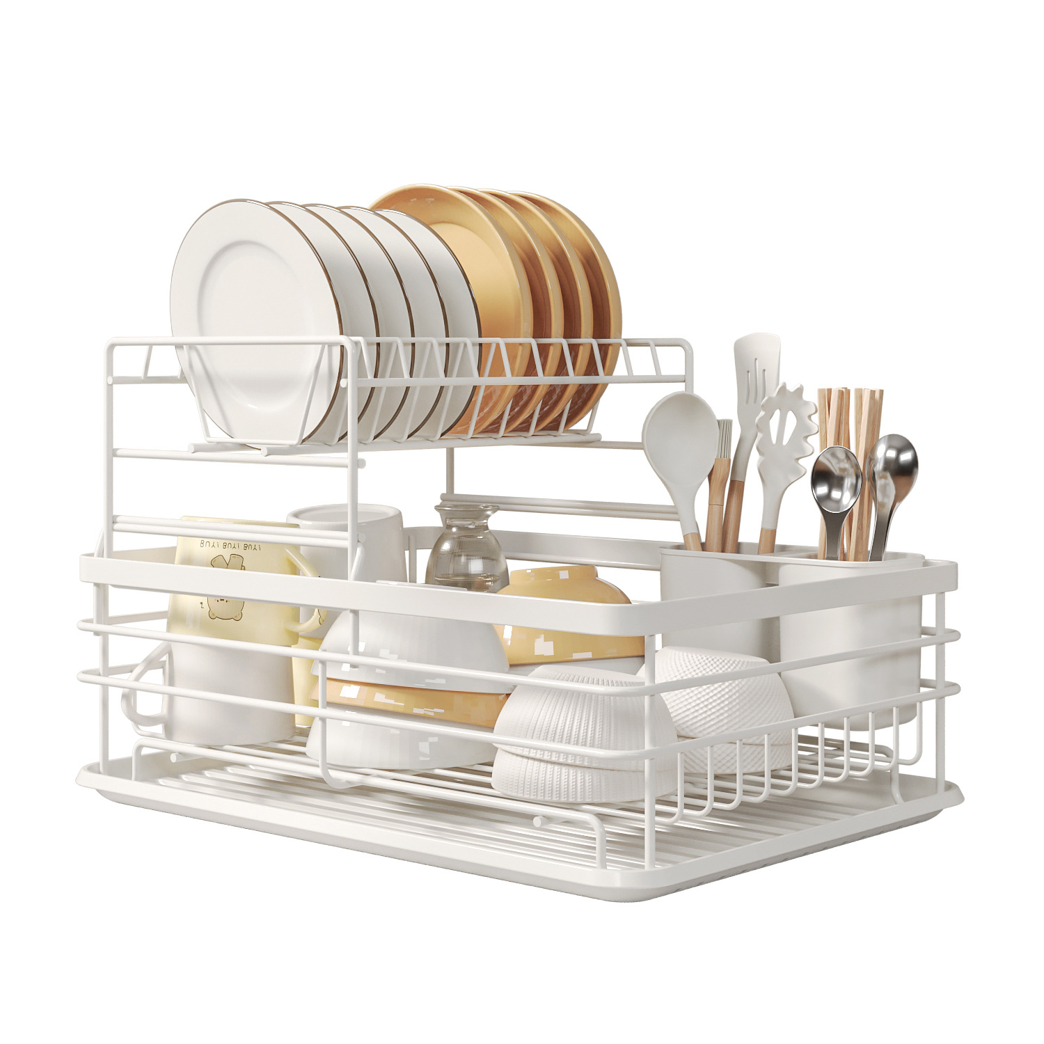 Two-Tier Dish Drying Rack