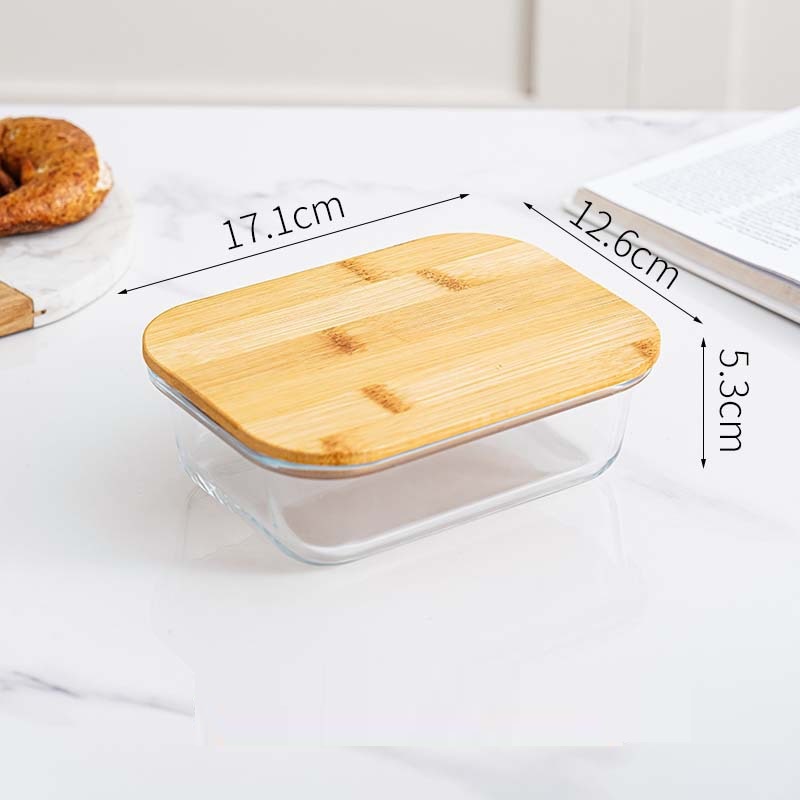 Glass Food Storage Containers with Bamboo Lids