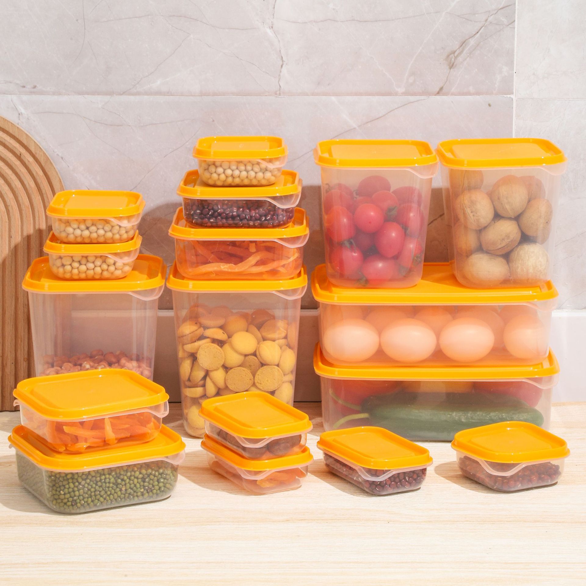 Cheap Plastic Food Storage Containers 17 pieces set