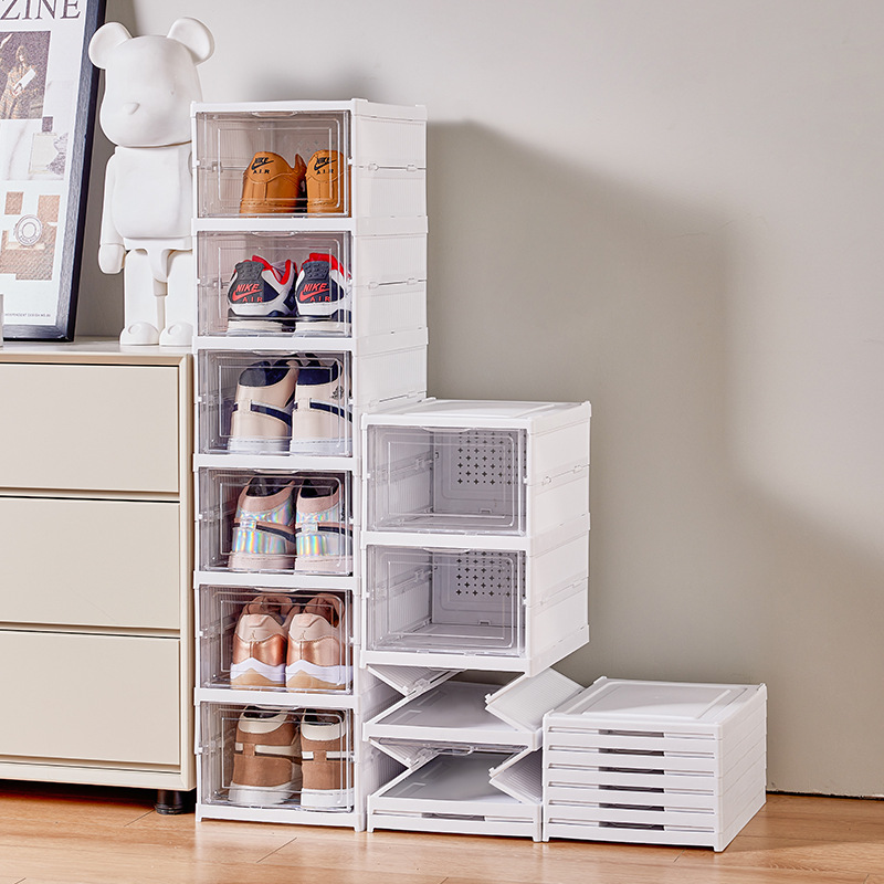 Stackable & Foldable Shoe Storage Boxes