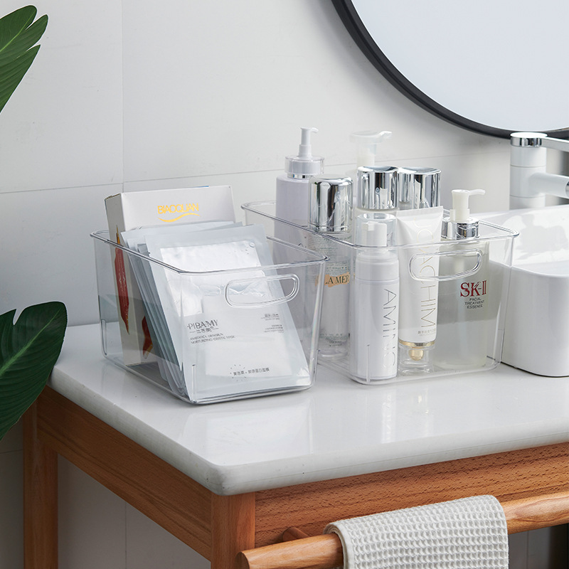 Clear plastic Storage Bins fridge organizer boxes